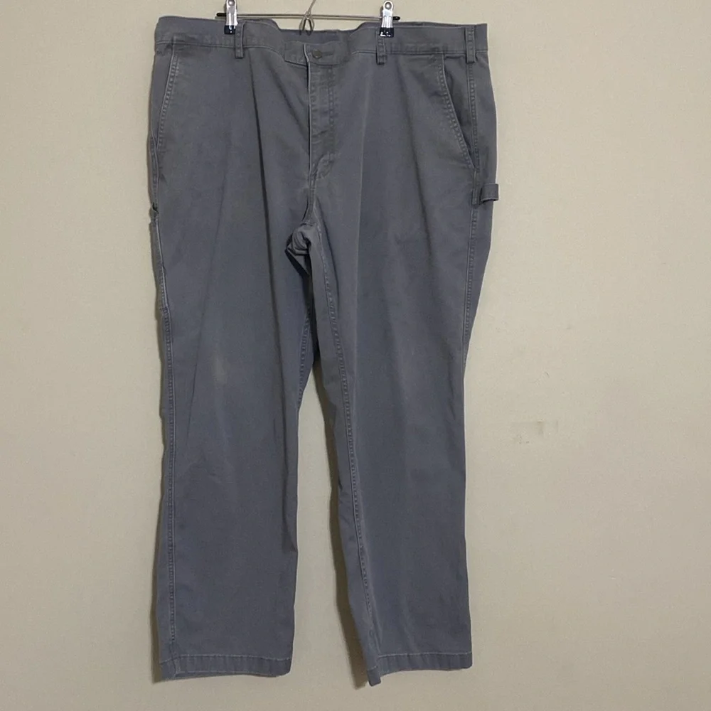 Duluth trading 40 grit Men's Gray carpenter Pants slim fit workwear office 44x30